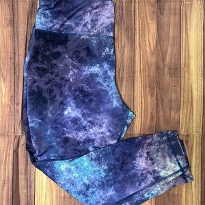 ZELOS Marble-Print Leggings